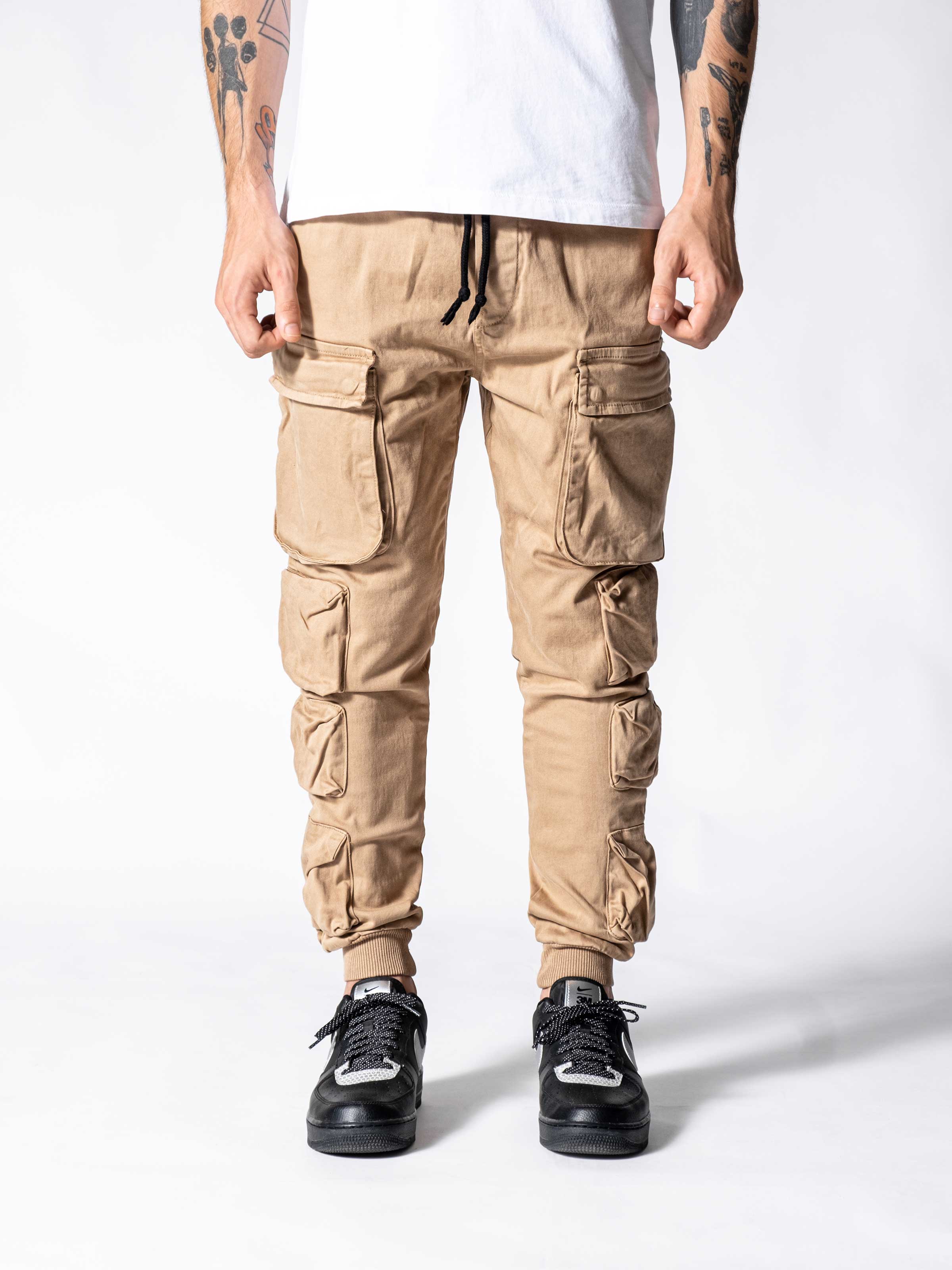 Womens - Low Rise Wide Leg Cargo Pants in Cream | Superdry UK